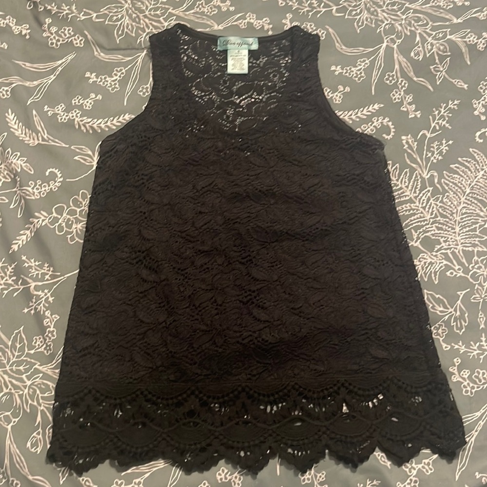 Lacy black tank top!